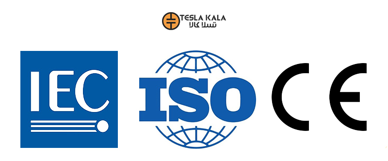 لوگو استانداردهای برق ISO - CE - IEC