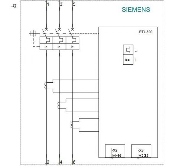 کلید SIEMENS اتوماتیک 400 آمپر قابل تنظیم الکترونیکی 3VA2340-5HL32-0AA0