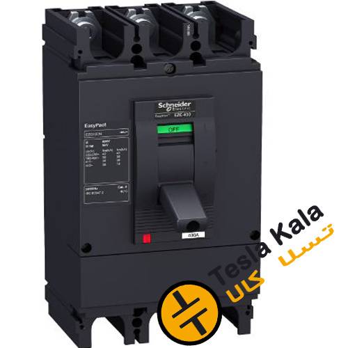 کلید اتوماتیک،اشنایدر 400 آمپر،غیرقابل تنظیم حرارتی-مغناطیسی سری EZC