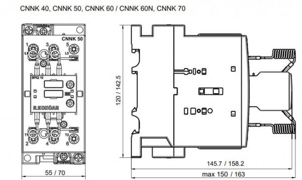 کنتاکتور خازنی 40کیلوواری برند ETI مدل CNNK 40
