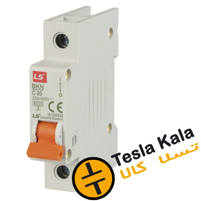 کلید LS مینیاتوری،1 پل،1 فاز ،20 آمپر،6 کیلو آمپر، سری BKN